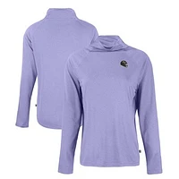 Women's Cutter & Buck Lavender Baltimore Ravens Coastline Epic Comfort Eco Recycled Funnel Neck Raglan Pullover Sweatshirt