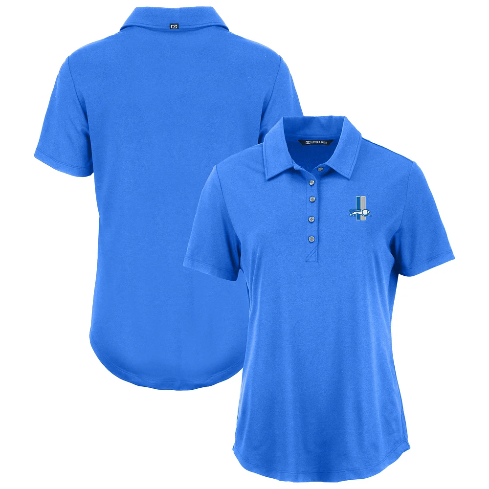Women's Cutter & Buck Detroit Lions Historic Coastline Epic Comfort Eco Recycled Polo