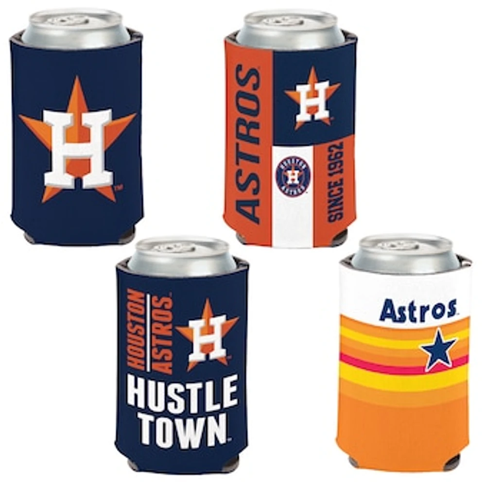 WinCraft Houston Astros 4-Pack 12oz. Can Cooler Set