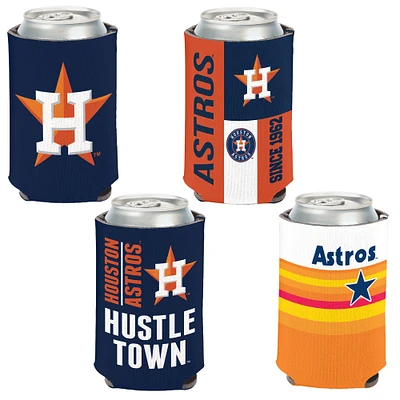 WinCraft Houston Astros 4-Pack 12oz. Can Cooler Set