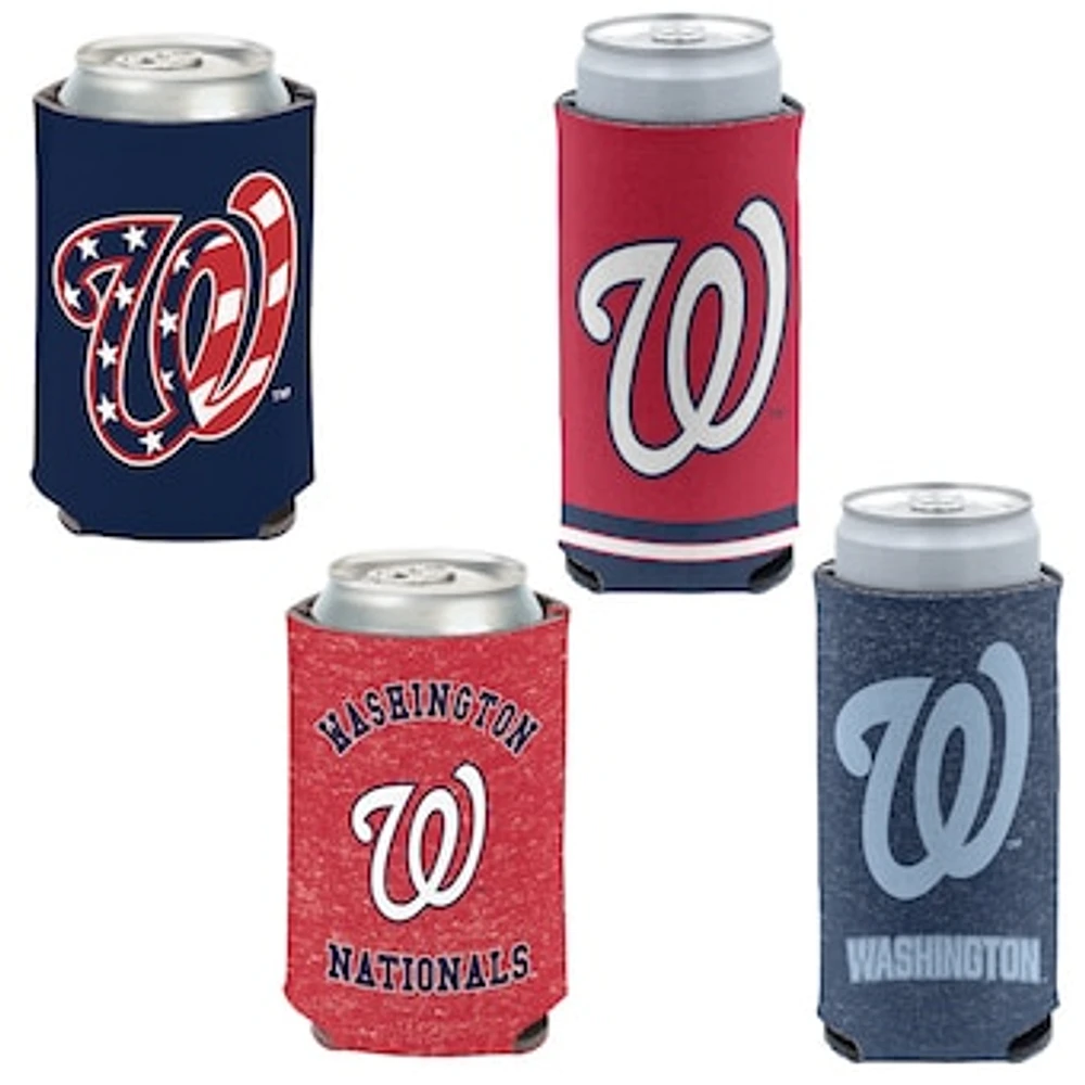 WinCraft Washington Nationals Slim & 12oz. Can Cooler 4-Pack Set