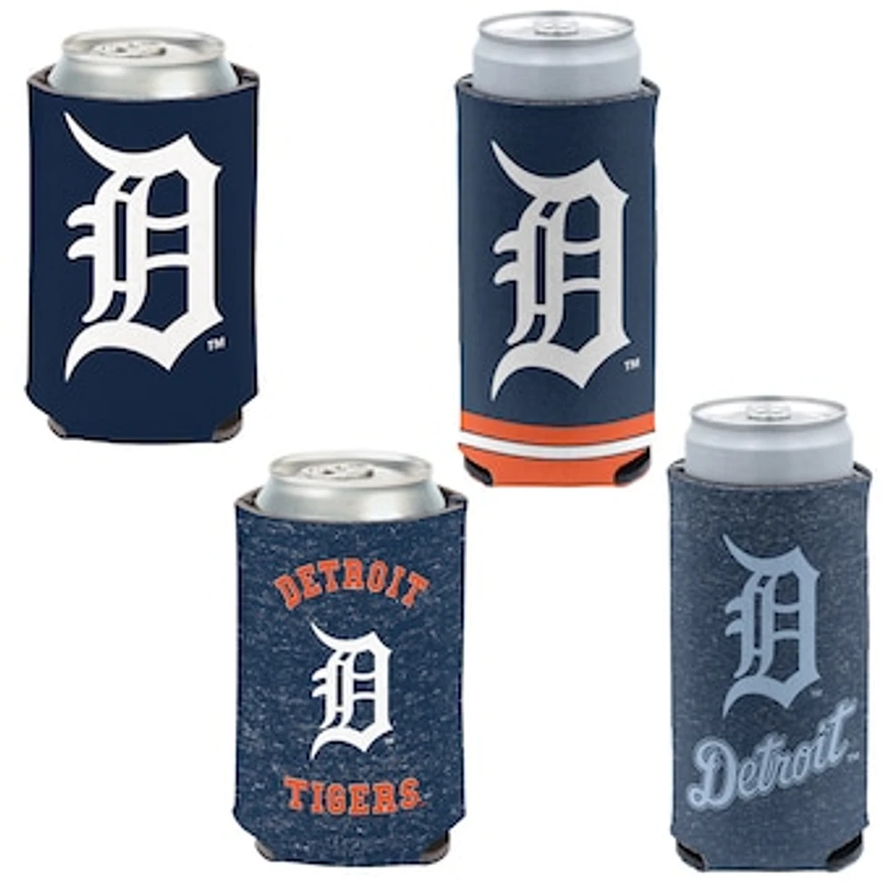 WinCraft Detroit Tigers Slim & 12oz. Can Cooler 4-Pack Set