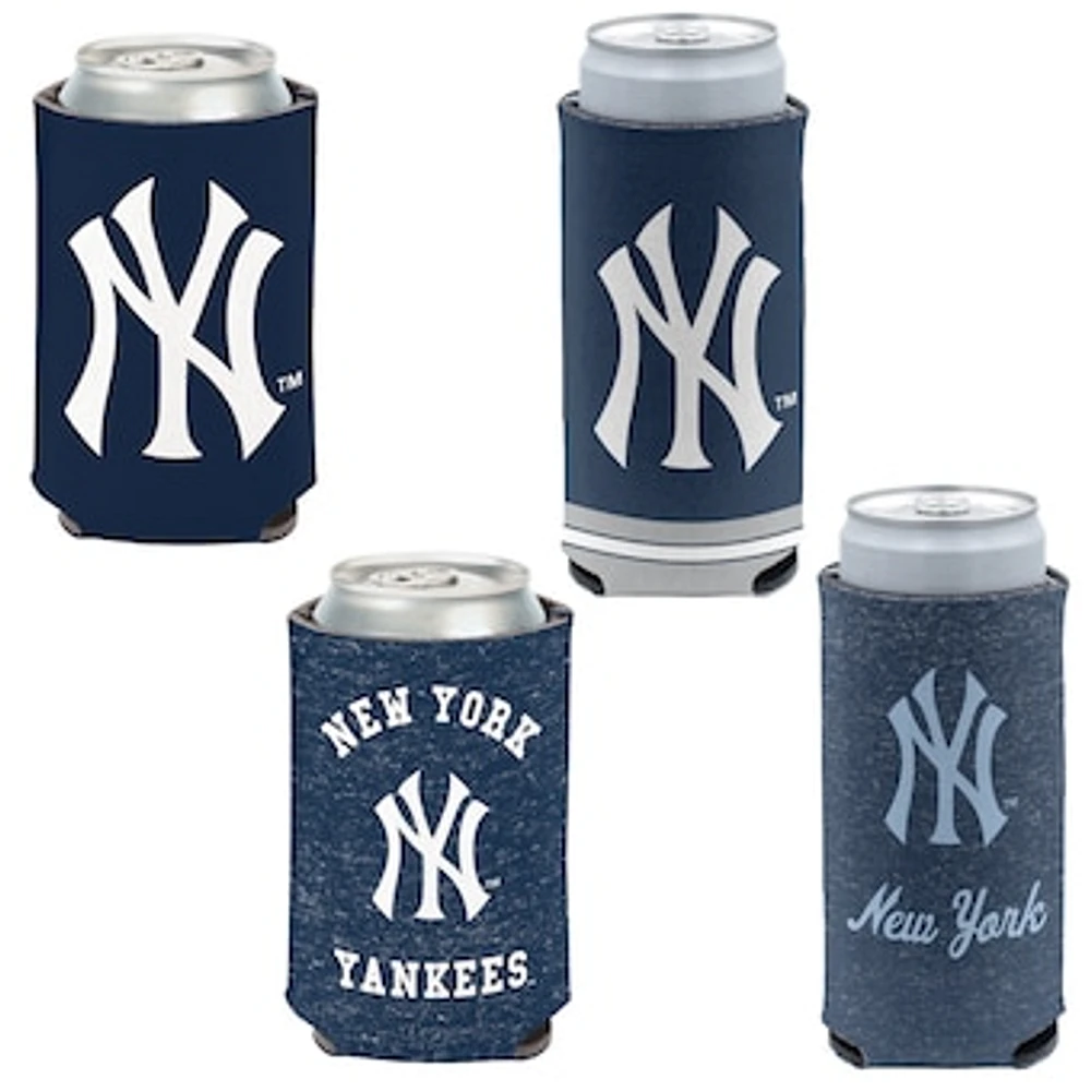 WinCraft New York Yankees Slim & 12oz. Can Cooler 4-Pack Set