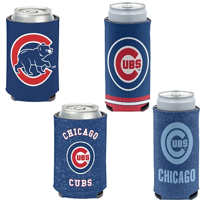 WinCraft Chicago Cubs Slim & 12oz. Can Cooler 4-Pack Set