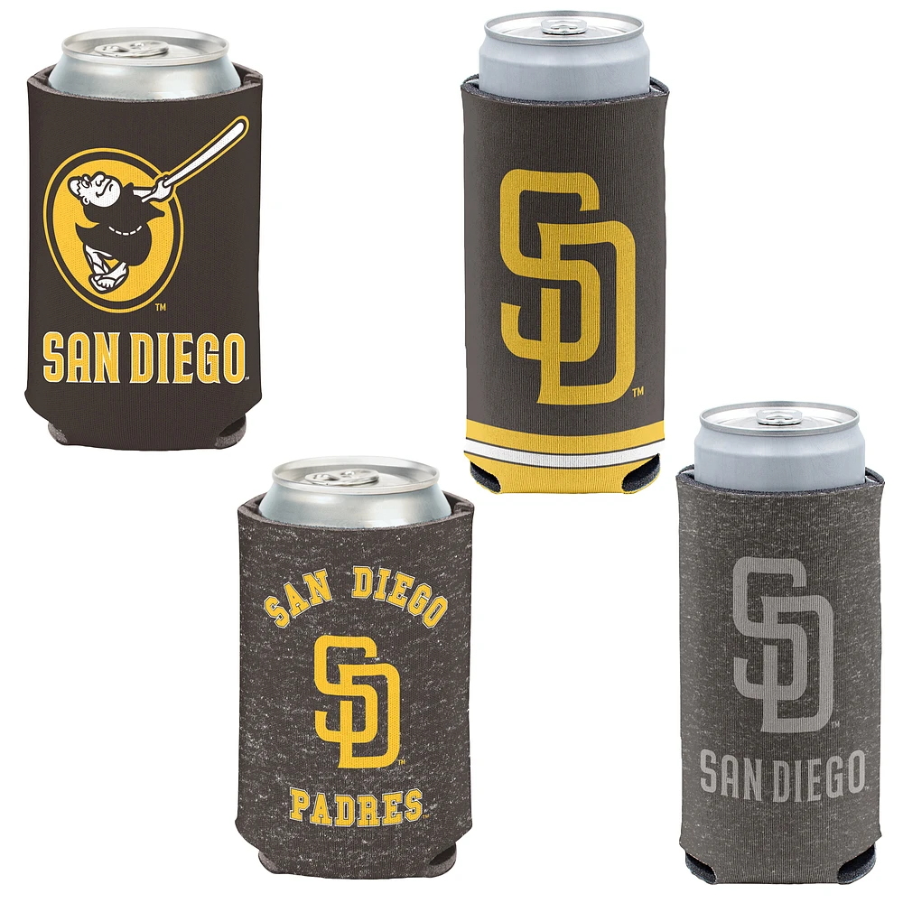 WinCraft San Diego Padres Slim & 12oz. Can Cooler 4-Pack Set