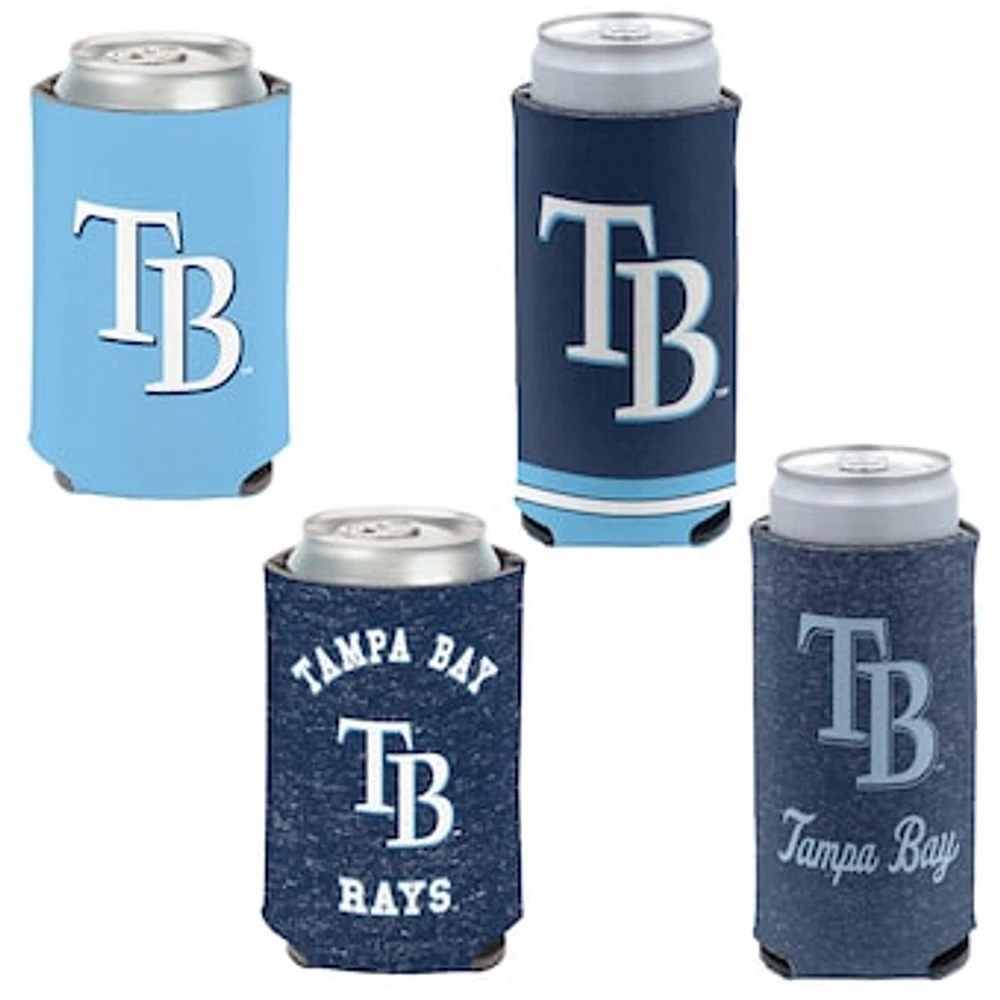 WinCraft Tampa Bay Rays Slim & 12oz. Can Cooler 4-Pack Set