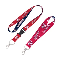 WinCraft Washington Nationals 2-Pack Lanyard with Detachable Buckle & Key Strap Set