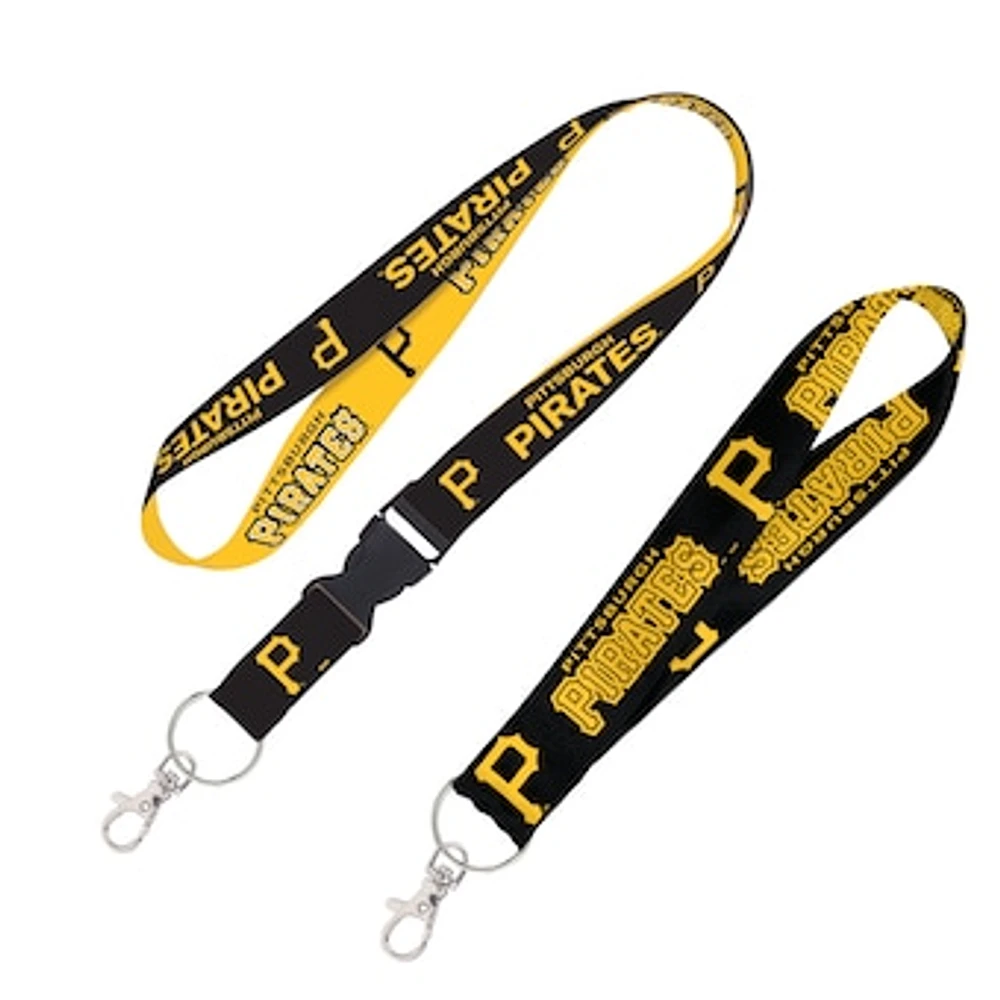 WinCraft Pittsburgh Pirates 2-Pack Lanyard with Detachable Buckle & Key Strap Set