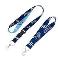 WinCraft Tampa Bay Rays 2-Pack Lanyard with Detachable Buckle & Key Strap Set