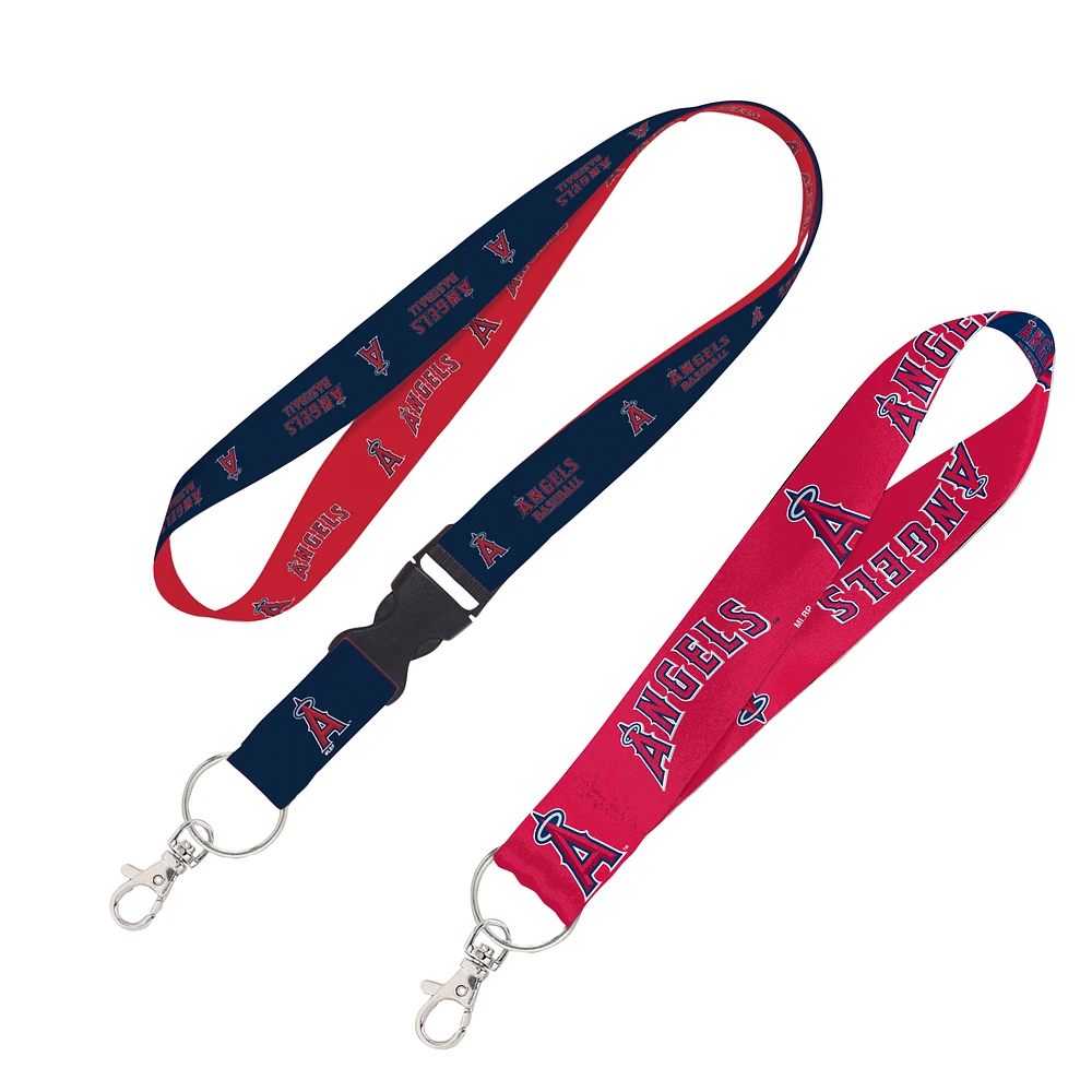 WinCraft Los Angeles Angels 2-Pack Lanyard with Detachable Buckle & Key Strap Set