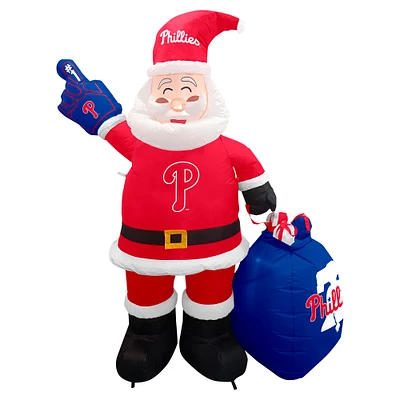 Philadelphia Phillies 7' Inflatable Santa