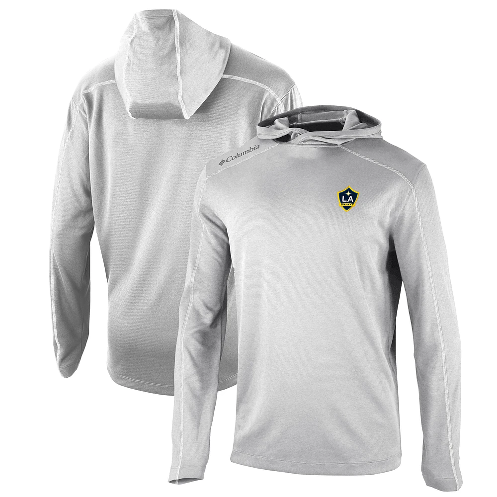 Men's Columbia Gray LA Galaxy Omni-Wick Shotgun Pullover Hoodie