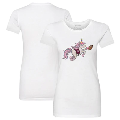 Women's Tiny Turnip White Texas A&M Aggies Unicorn T-Shirt