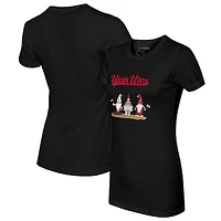 Women's Tiny Turnip Black Utah Utes Gnomes T-Shirt