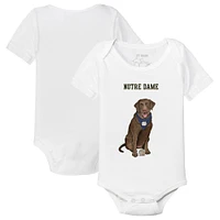 Infant Tiny Turnip White Notre Dame Fighting Irish Chocolate Labrador Retriever Bodysuit