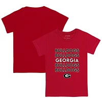 Infant Tiny Turnip Red Georgia Bulldogs Stacked T-Shirt