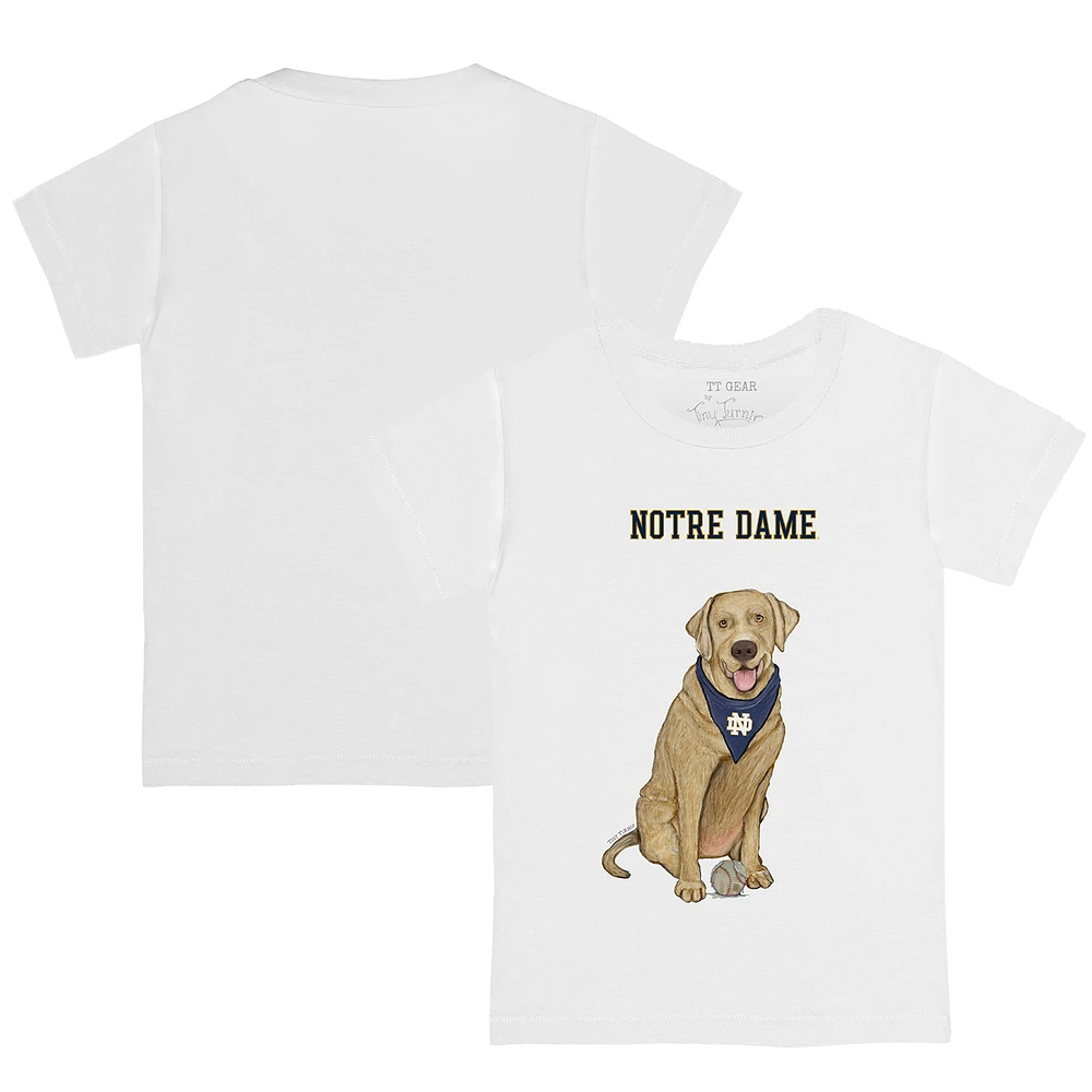 Infant Tiny Turnip White Notre Dame Fighting Irish Yellow Labrador Retriever T-Shirt