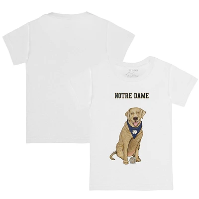 Infant Tiny Turnip White Notre Dame Fighting Irish Yellow Labrador Retriever T-Shirt