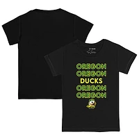 Infant Tiny Turnip Black Oregon Ducks Stacked T-Shirt