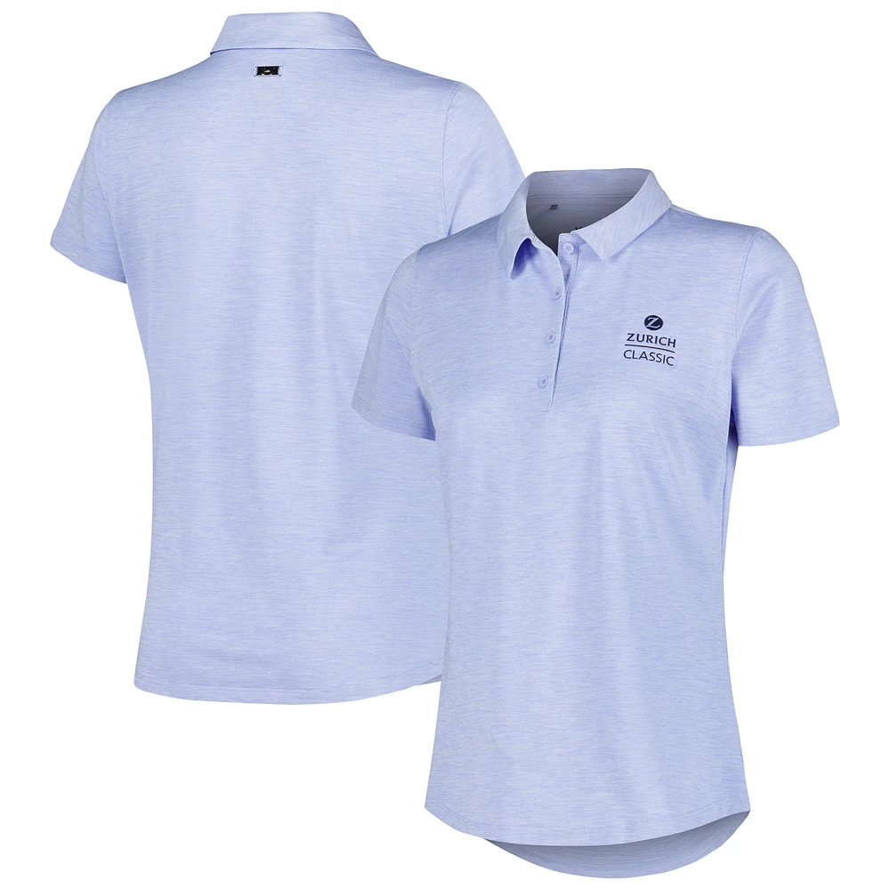 Women's Under Armour Light Blue The Zurich Classic Playoff Heather Polo