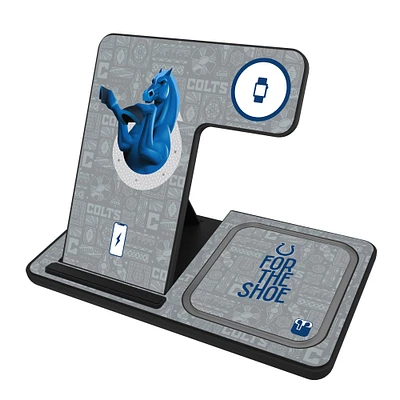 Keyscaper Black Indianapolis Colts 3-in-1 Charging Station