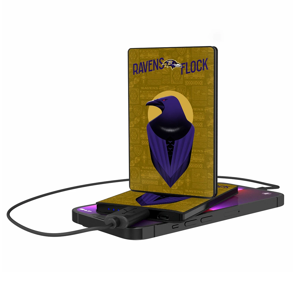 Keyscaper Black Baltimore Ravens 2500 mAh Illustrated Credit Card Powerbank