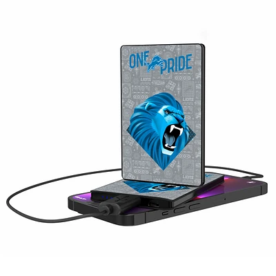 Keyscaper Black Detroit Lions 2500 mAh Illustrated Credit Card Powerbank