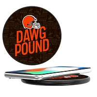 Keyscaper Black Cleveland Browns Illustrated Wireless Charger