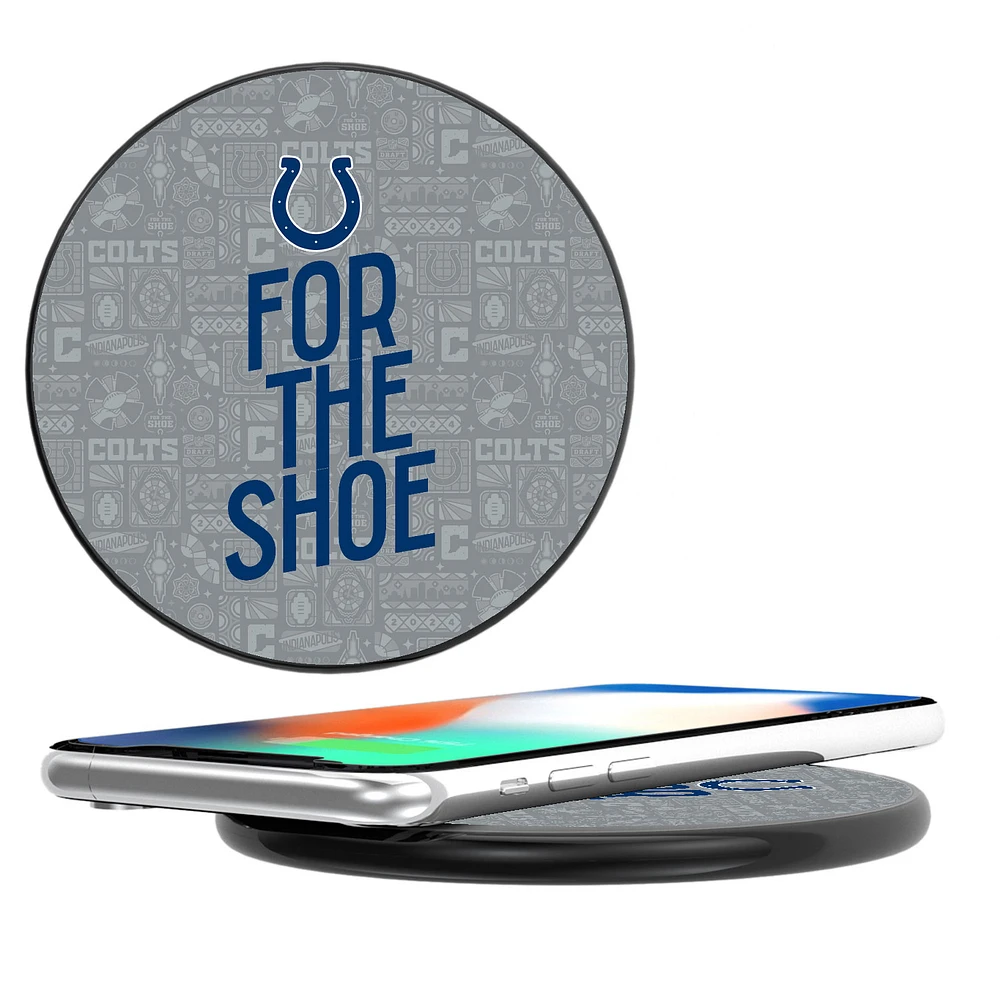 Keyscaper Black Indianapolis Colts Illustrated Wireless Charger