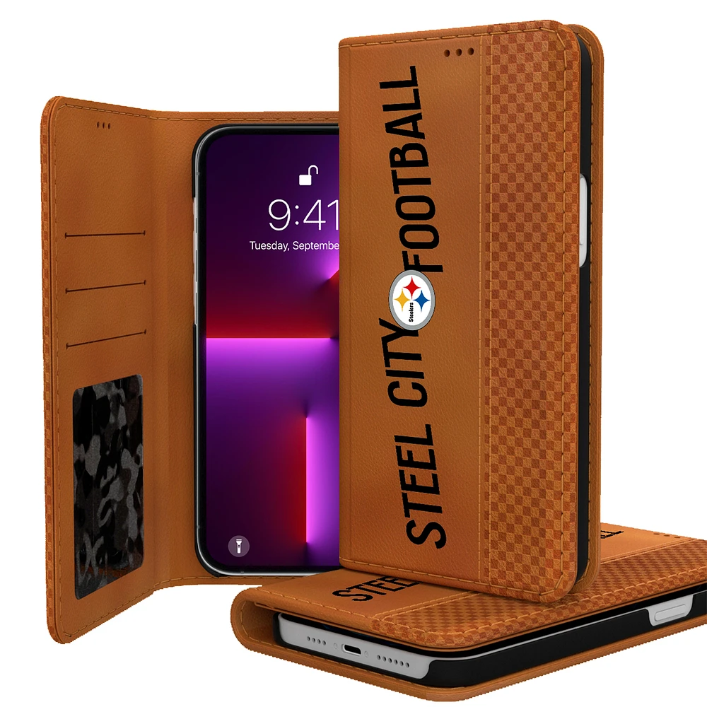 Keyscaper Brown Pittsburgh Steelers iPhone Folio Case