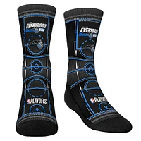 Youth Rock Em Socks Blue Orlando Magic 2024 NBA Playoffs Slogan Crew Socks