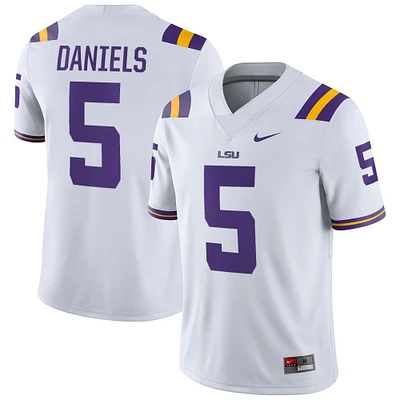 Men's Nike Jayden Daniels White LSU Tigers NIL Football Game Jersey