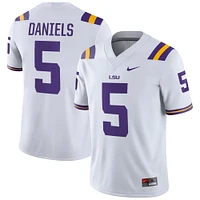 Men's Nike Jayden Daniels White LSU Tigers NIL Football Game Jersey