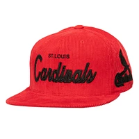 Men's Mitchell & Ness Red St. Louis Cardinals Corduroy Snapback Hat