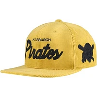 Men's Mitchell & Ness Gold Pittsburgh Pirates Corduroy Snapback Hat