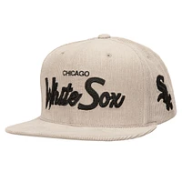 Men's Mitchell & Ness Gray Chicago White Sox Corduroy Snapback Hat