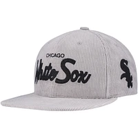 Men's Mitchell & Ness Gray Chicago White Sox Corduroy Snapback Hat