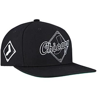 Men's Mitchell & Ness Black Chicago White Sox Double Up Snapback Hat