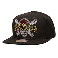 Men's Mitchell & Ness Black Pittsburgh Pirates Double Up Snapback Hat