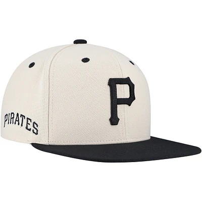 Men's Mitchell & Ness Cream Pittsburgh Pirates Snapback Hat