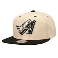 Men's Mitchell & Ness Cream California Angels Snapback Hat