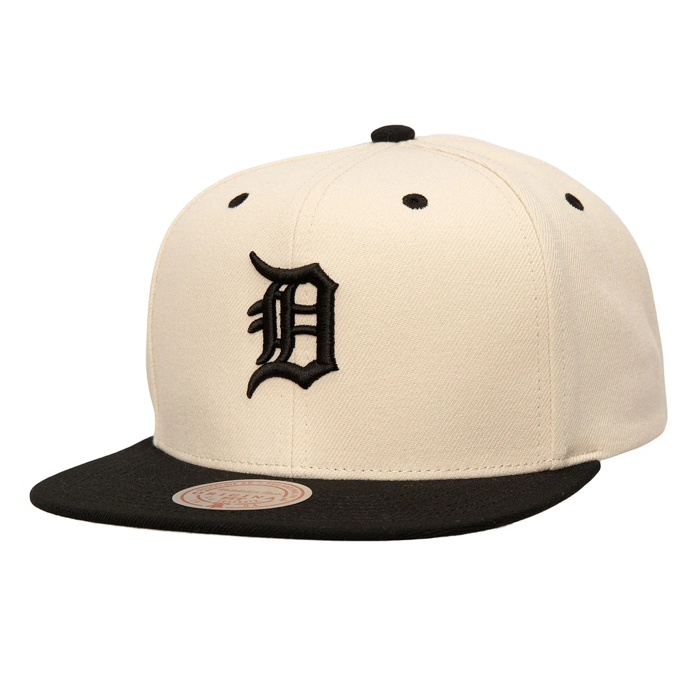 Men's Mitchell & Ness Cream Detroit Tigers Snapback Hat