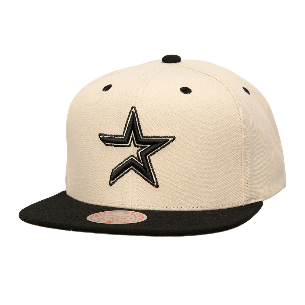 Men's Mitchell & Ness Cream Houston Astros Snapback Hat