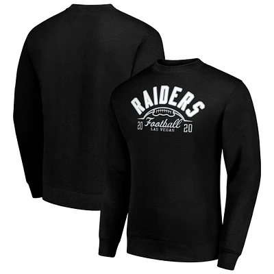Men's Starter Las Vegas Raiders Half Ball Team Graphic Fleece Pullover Sweatshirt