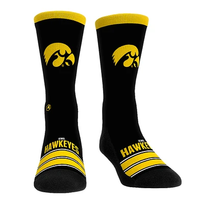 Unisex Rock Em Socks Iowa Hawkeyes Gametime Stripe Crew