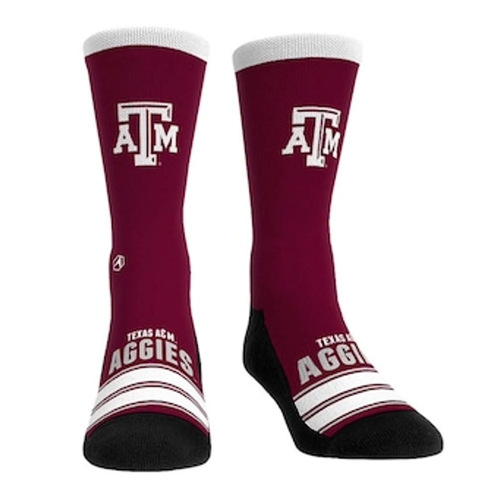 Unisex Rock Em Socks Texas A&M Aggies Gametime Stripe Crew