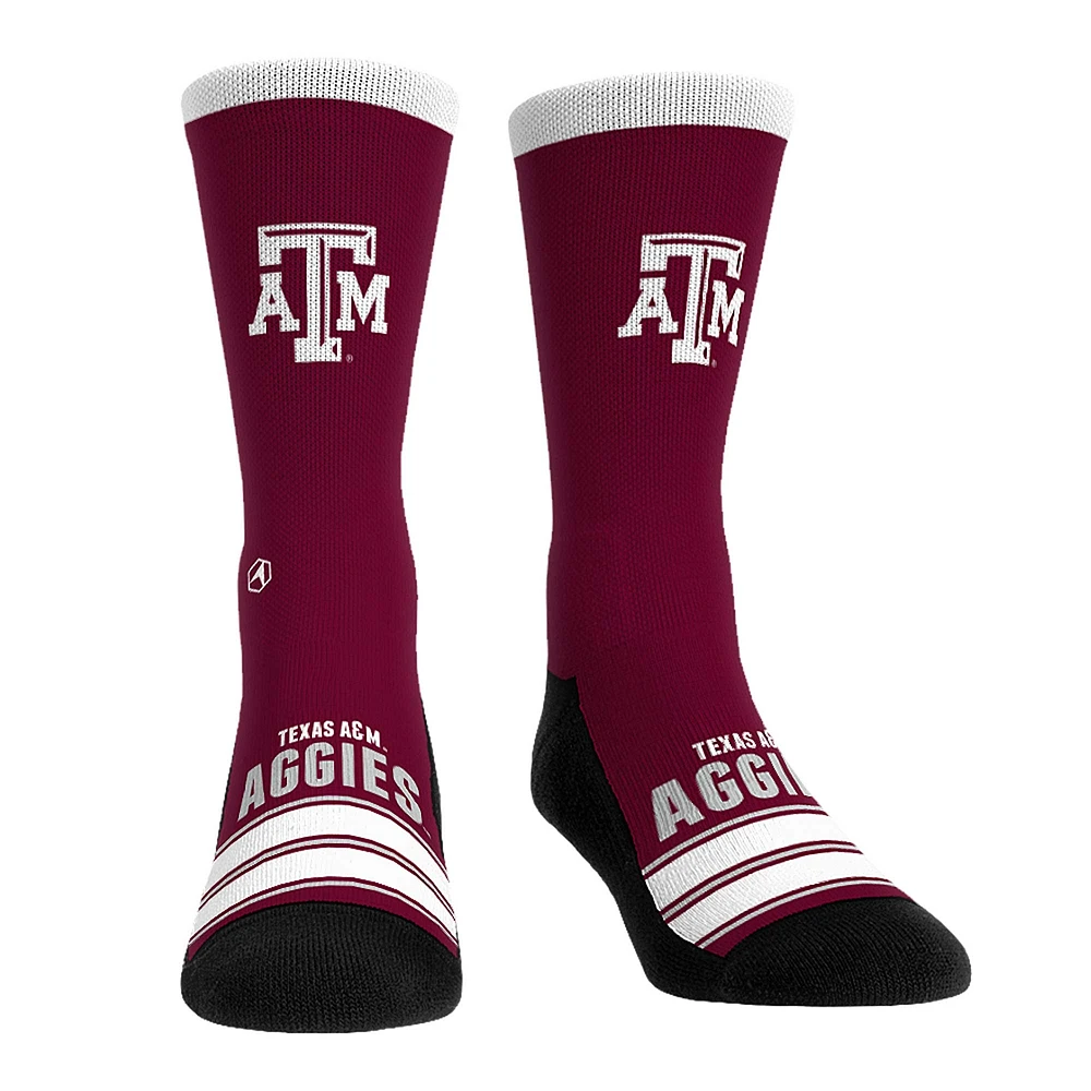 Unisex Rock Em Socks Texas A&M Aggies Gametime Stripe Crew