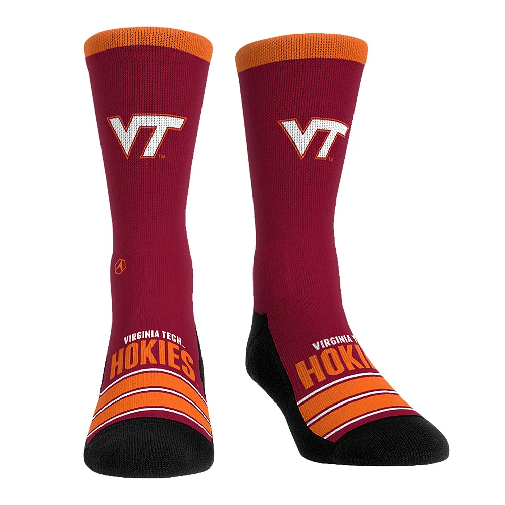 Unisex Rock Em Socks Virginia Tech Hokies Gametime Stripe Crew