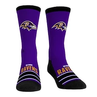 Unisex Rock Em Socks Baltimore Ravens Gametime Stripe Crew