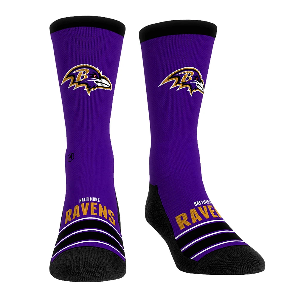 Unisex Rock Em Socks Baltimore Ravens Gametime Stripe Crew